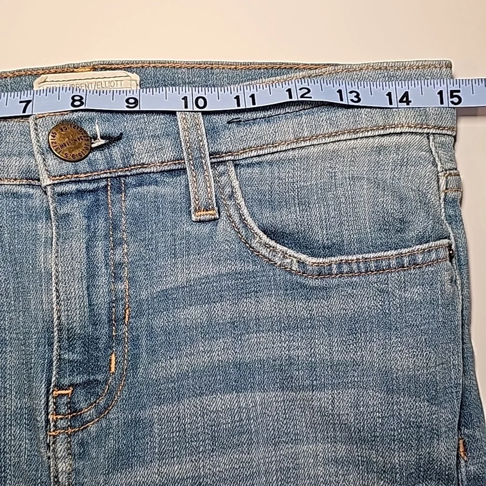 Current/Elliot The Stilleto Pencil Skirt Jean Denim Mid-Length USA Whiskey 26 - Picture 6 of 7
